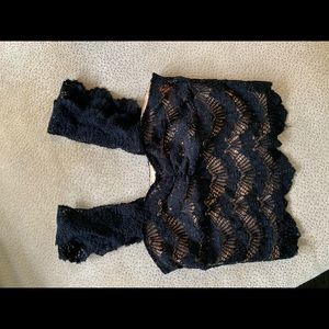 Lace crop top by Nightcap Clothing